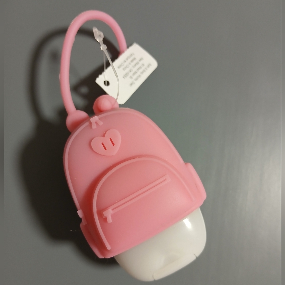 Bath & Body Works Pink Backpack Holder with Winterberry Ice Sanitizer - Picture 4 of 5